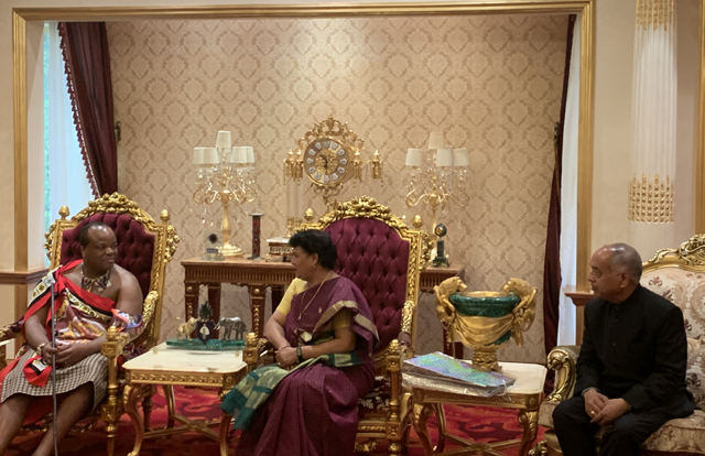Presentation of Credentials to His Majesty the King of Eswatini today by the High Commissioner Radha Venkataraman