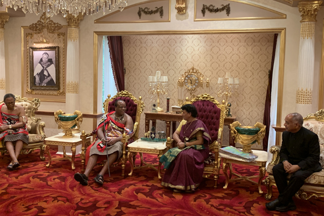 Presentation of Credentials to His Majesty the King of Eswatini today by the High Commissioner Radha Venkataraman