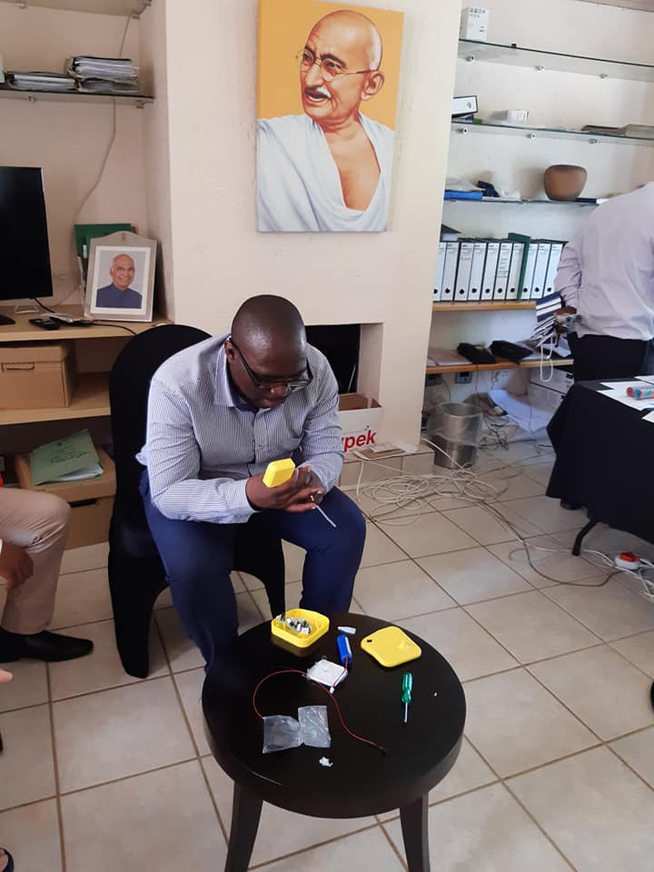  Education Ministry officers learn to assemble solar lamps being gifted by India to Eswatini