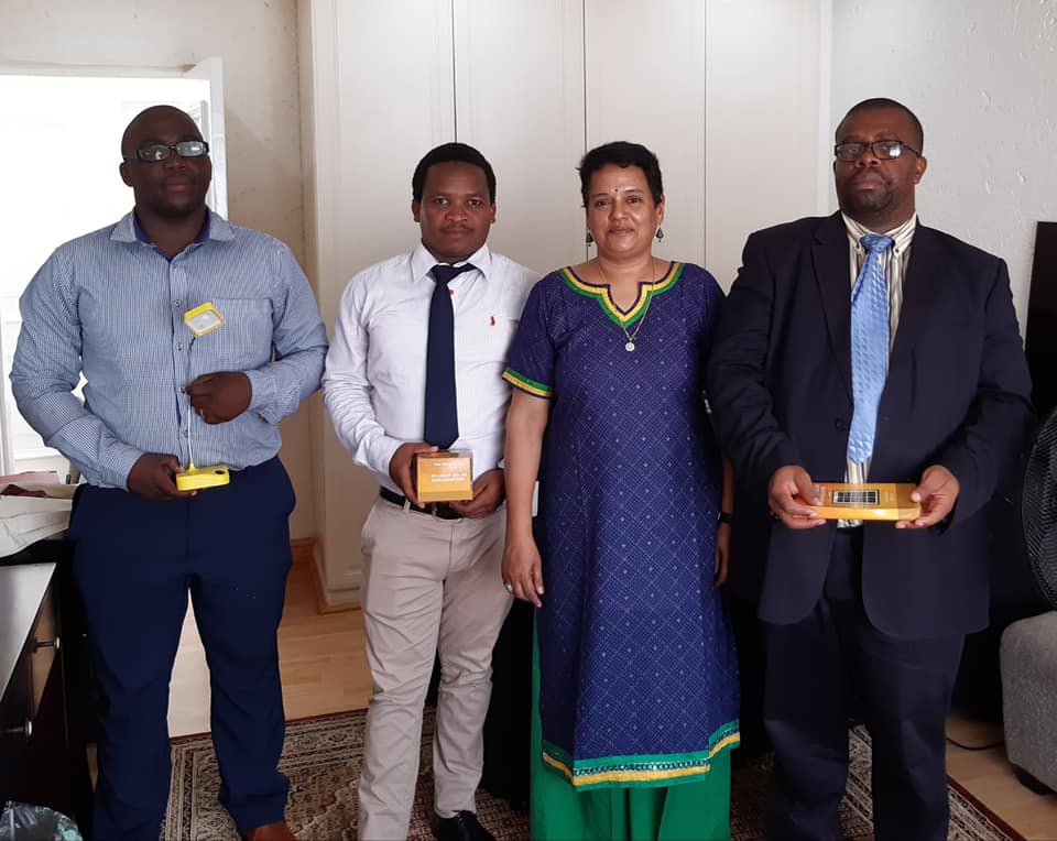  Education Ministry officers learn to assemble solar lamps being gifted by India to Eswatini